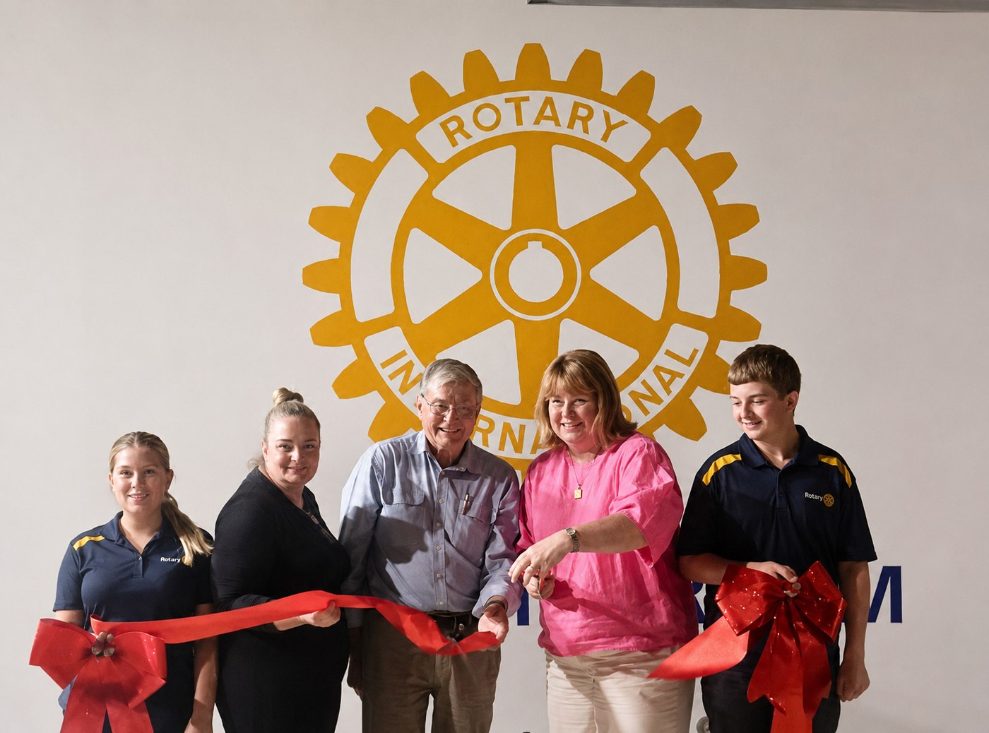 The ribbon cutting at The Engine Room clubhouse opening, 1 April 2026